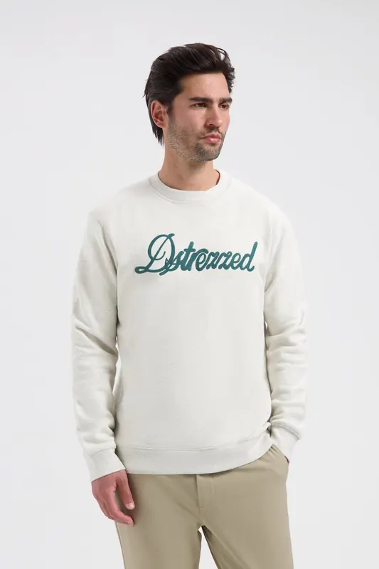 Dstrezzed Ds_nikol Crew Grey Melange Grey Melange Maat: L | Sweaters Outlet | Heren | Grijs