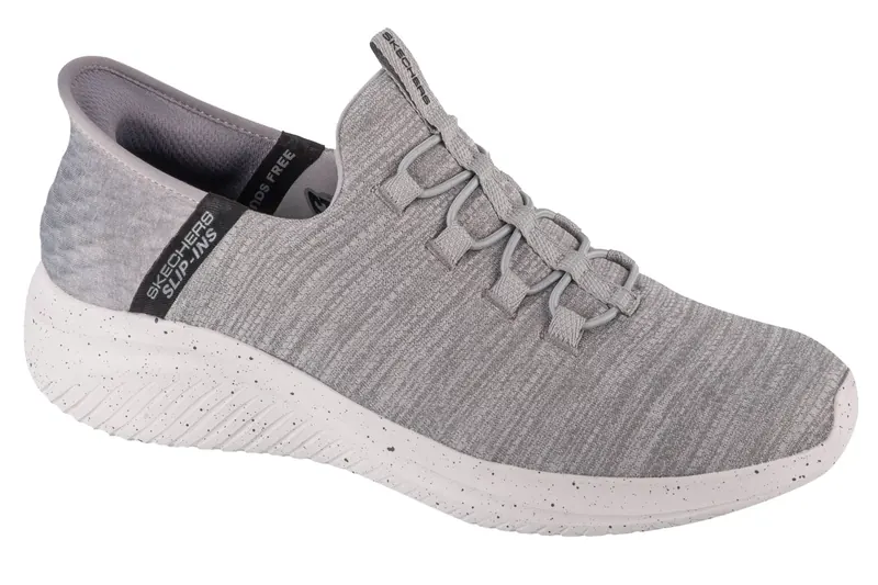 Skechers Slip-Ins Ultra Flex 3.0 - Right Away 232452-GRY, Męskie, Szare, buty sneakers, tkanina, rozmiar: 41,5