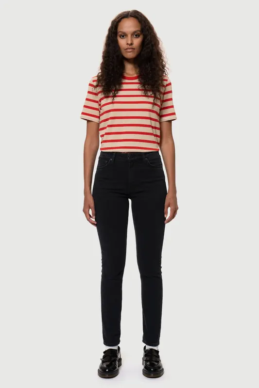 Nudie Jeans Mellow Mae So Black Maat: W28L30 | Skinny Jeans Outlet | Dames | Zwart