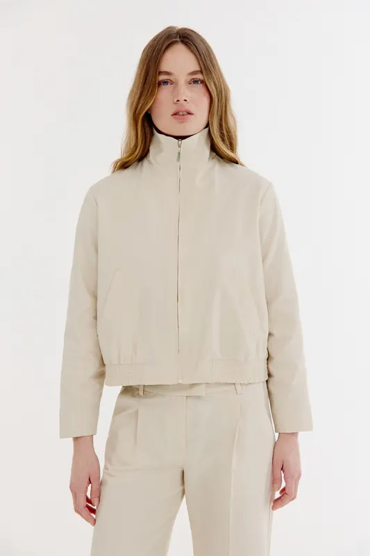 Josephine & Co Bob Jacket Sand Maat: 38 | Bomberjacks Outlet | Dames | Beige