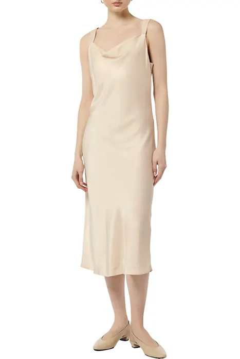 Comma Dresses Brown Maat: 40 | Midi Jurken Outlet | Dames | Beige