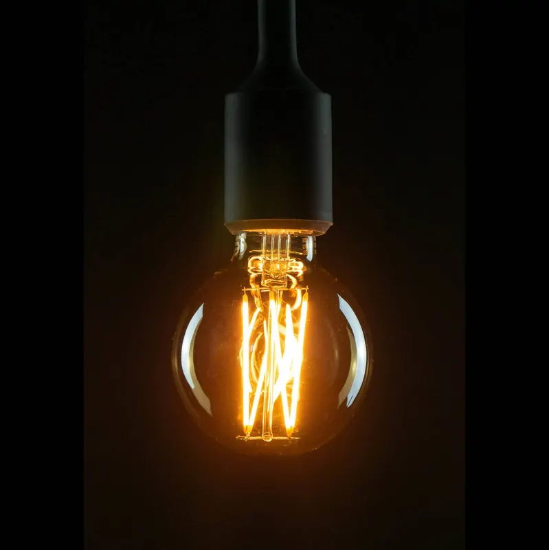 Żarówka kulista LED Segula E27 G80 5W 2200K złota ściemniana