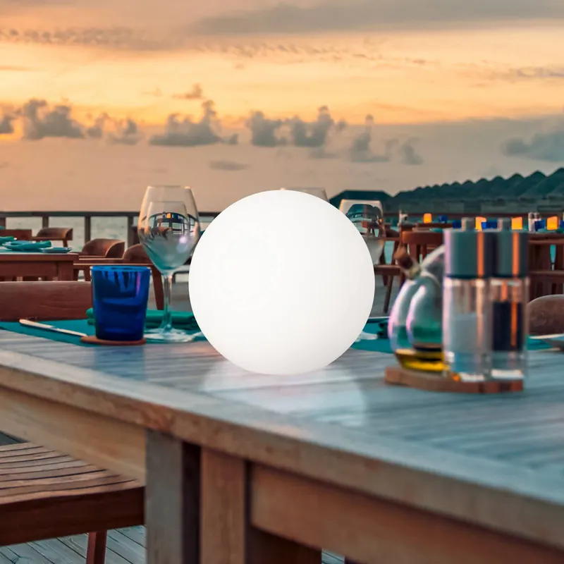 Lampa zewnętrzna LED Dabus, Ø 30 cm, kulista, biała, akryl
