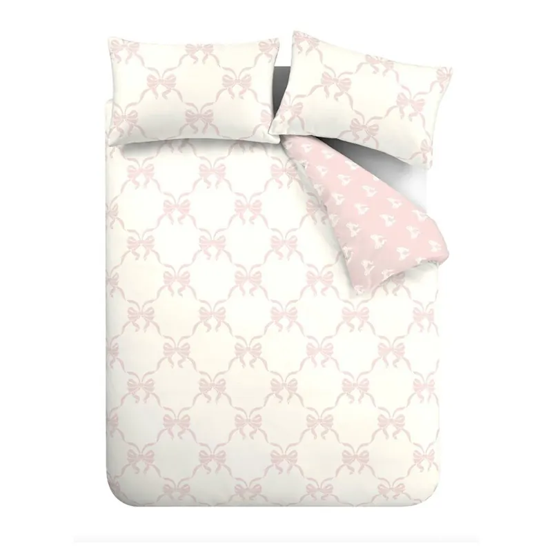 Różowa pościel dwuosobowa 200x200 cm Pretty Bows – Catherine Lansfield