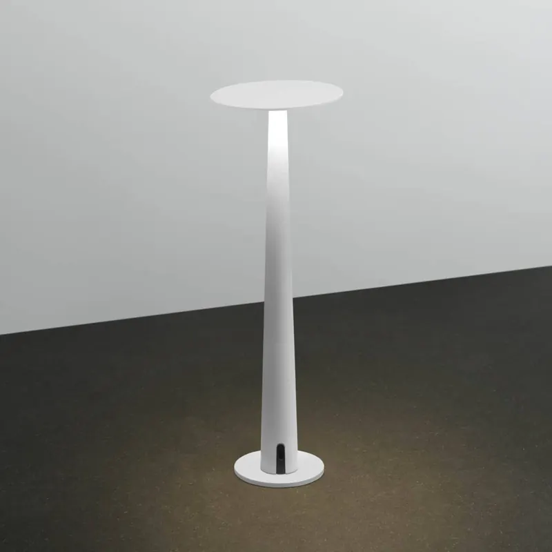 Akumulatorowa lampa stołowa LED Nemo Portofino, biała, aluminium