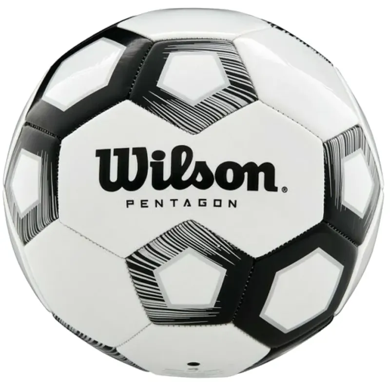 Wilson Pentagon Soccer Ball WTE8527XB, Unisex, Białe, piłki do piłki nożnej, Guma, rozmiar: 3
