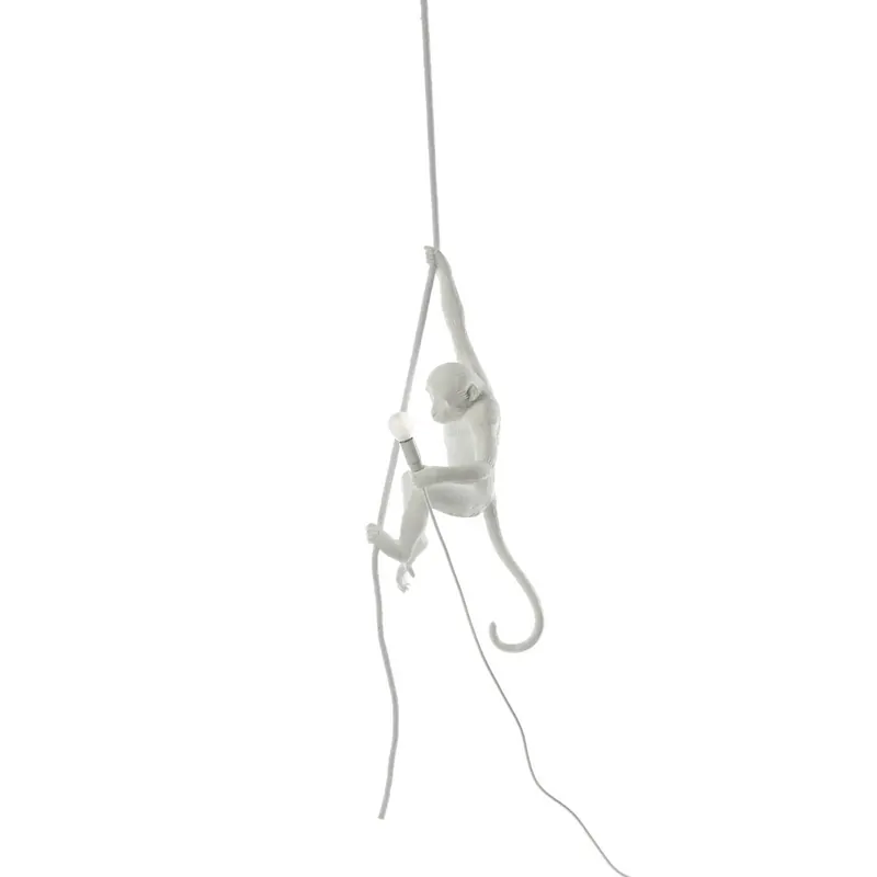 Lampa wisząca LED Monkey Lamp biała, wisząca