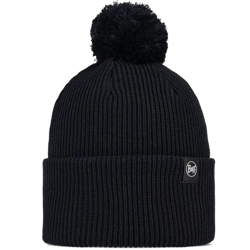 Buff Knitted Renvi Beanie 13447999910, Unisex, Czarne, czapki, poliester, rozmiar: One size