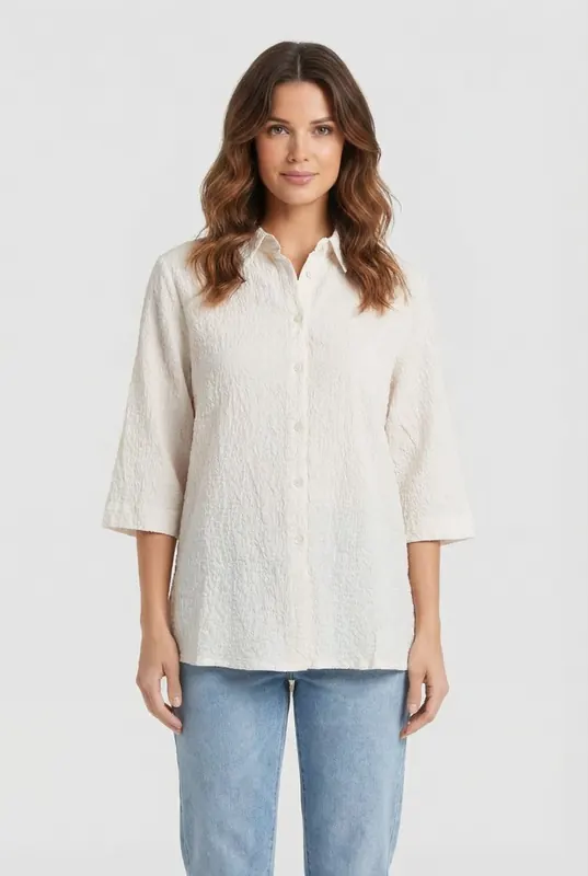 Knitted Soraya Blouse Ivory Maat: XL | Blouses Outlet | Dames | Wit