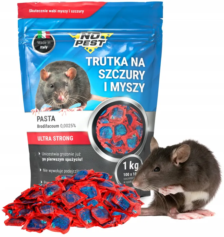 Trutka Na Szczury Myszy Gryzonie Trucizna Pasta Mocny Środek No Pest 1KG