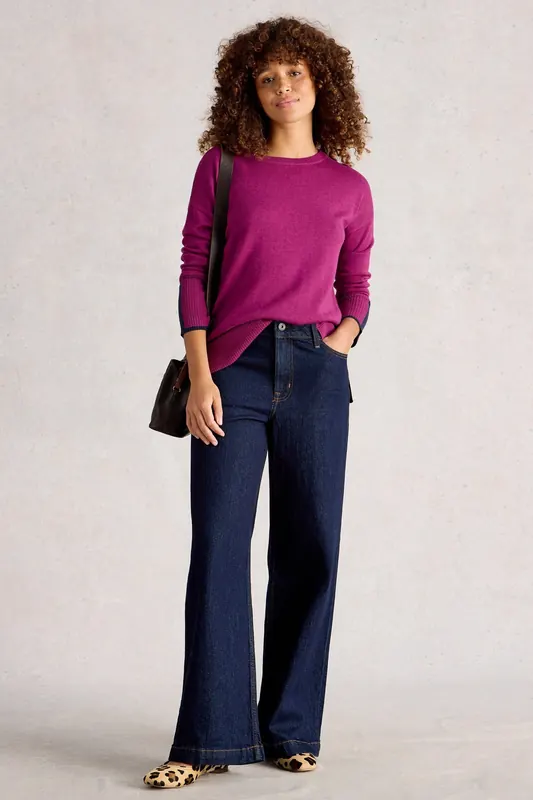 White Stuff Olive Jumper Dark Plum Maat: 12 | Sweaters Outlet | Dames | Paars