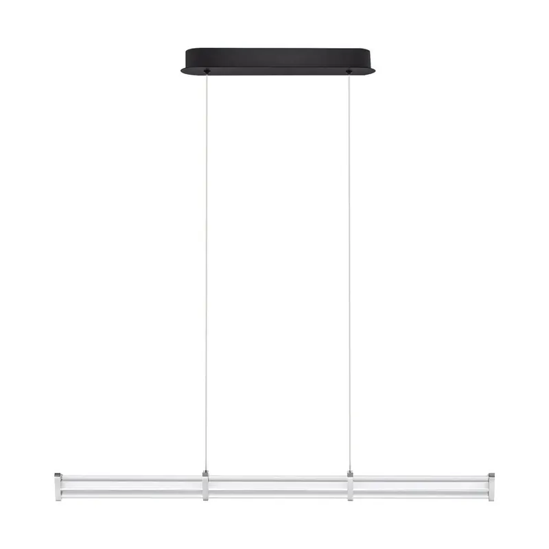 Metalowa lampa wisząca LED ze ściemniaczem w kolorze matowej czerni/w kolorze matowego srebra z kloszem ze szkła akrylowego Pheme – Nova Luce