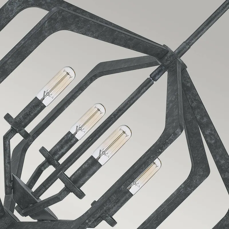 Lampa wisząca Vanguard, czarna, 4-punktowa