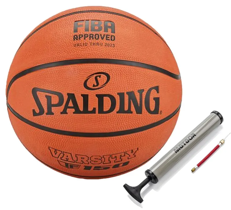 SPALDING piłka do koszykówki treningowa VARSITY TF-150 + POMPKA (7)