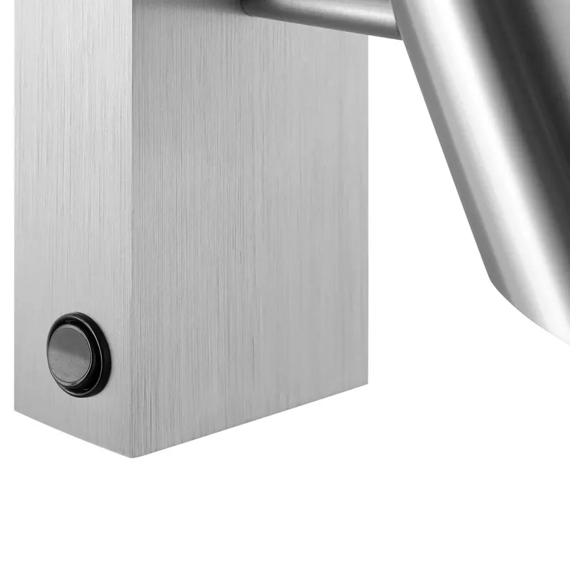 Reflektor ścienny LED Risell, szerokość 9 cm, metal w kolorze aluminium