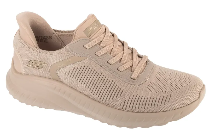 Skechers Slip-Ins: BOBS Sport Squad Chaos - Current Muse 117497-NAT, Damskie, Beżowe, buty sneakers, tkanina, rozmiar: 41