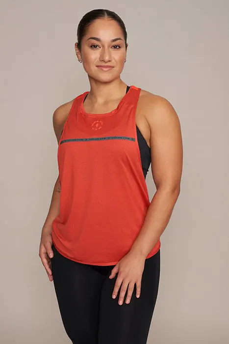 Gold's Gym Mary Lou - Women's Loose-fit Tank Top Orange Maat: M | Sport Shirts Outlet | Dames | Oranje