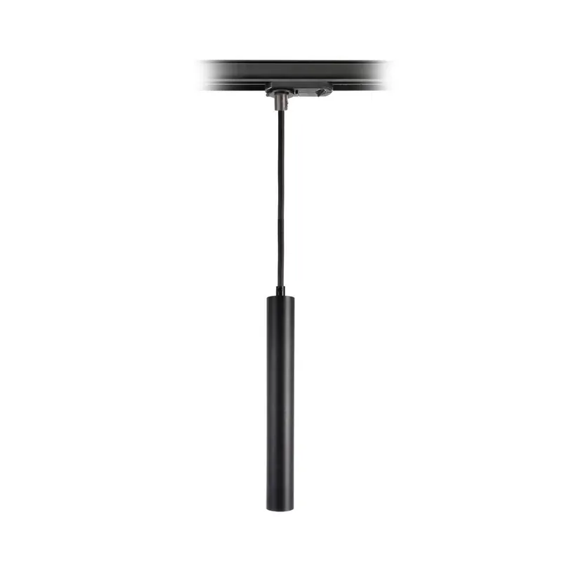 Lampa wisząca LED Slim, szyna 1-fazowa, czarna, aluminium, 5 W, 2700 K