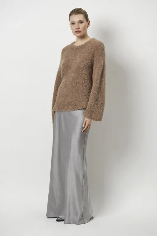 Dante6 Addax Crewneck Sweater Hazelnut Haze Maat: L | Gebreide Truien Outlet | Dames | Bruin