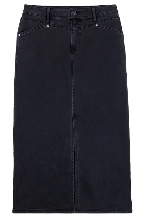 s.Oliver  Skirt-long Black Denim Maat: 34 | Spijkerrokken Outlet | Dames | Blauw