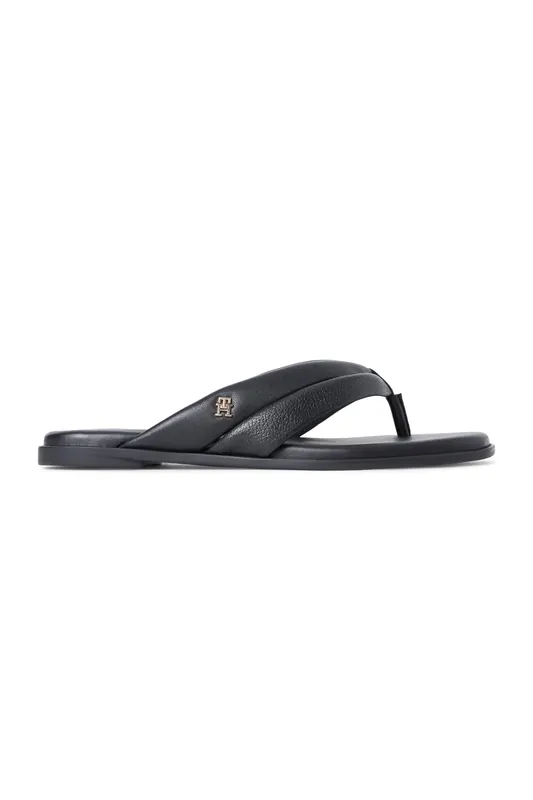 Tommy Hilfiger Elevated Toe Post Flat Sandals Black Maat: 36 | Sandalen Outlet | Dames | Zwart