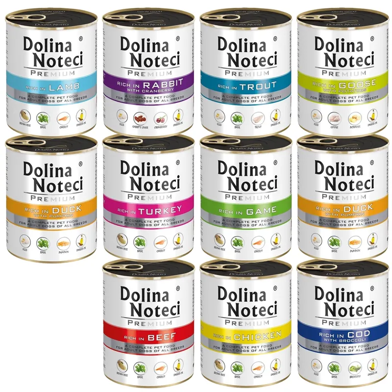10 x Dolina Noteci Premium 800G Karma Mokra Dla Psa MIX Smaków