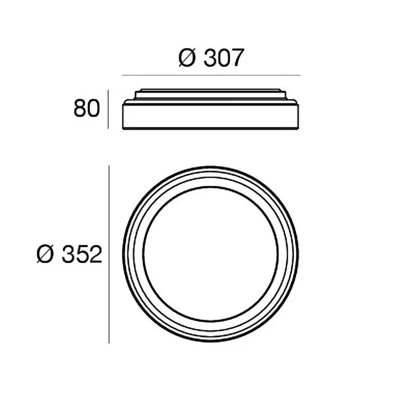 Kinkiet LED Iside, biały, metal, Ø 35 cm, IP40