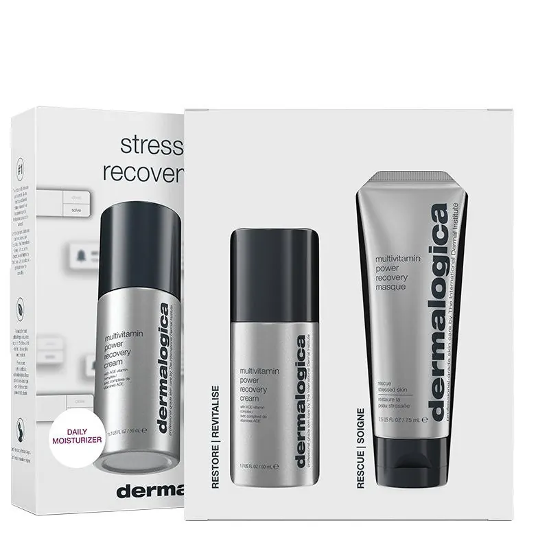 Zestaw Stress Skin Recovery System Dermalogica: Multiwitaminowy krem regenerujący do twarzy 50 ml + Maschera Recovery Power Multiwitaminowy krem antys