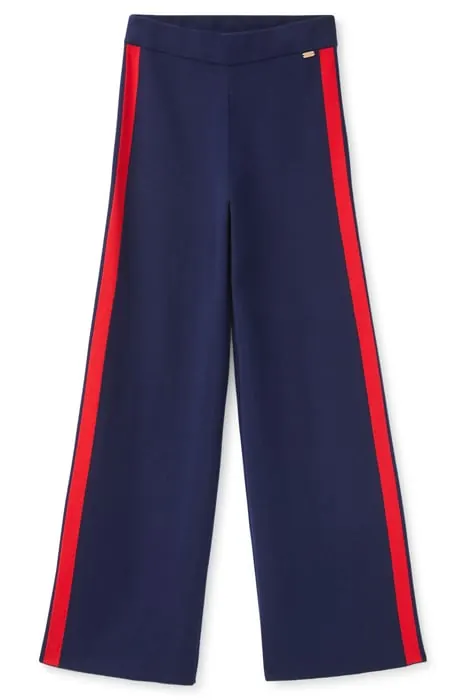 Scotch & Soda Wide Leg Pant Maritime/high Risk Red Maat: XS | Wijde Broeken Outlet | Dames | Blauw
