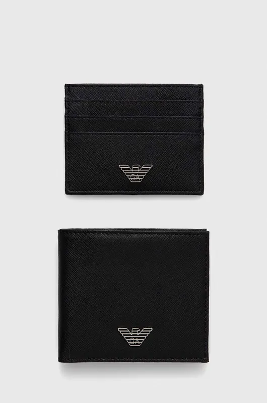 Emporio Armani portfel i etui na karty skórzane
