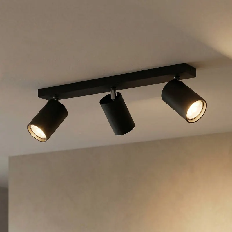 Philips myLiving Kosipo spot GU10 czarny 3-pkt.