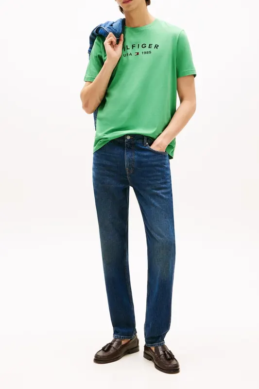Tommy Hilfiger Fathers Day Tee Fort Green Maat: S | Basic T-Shirts Outlet | Heren | Groen