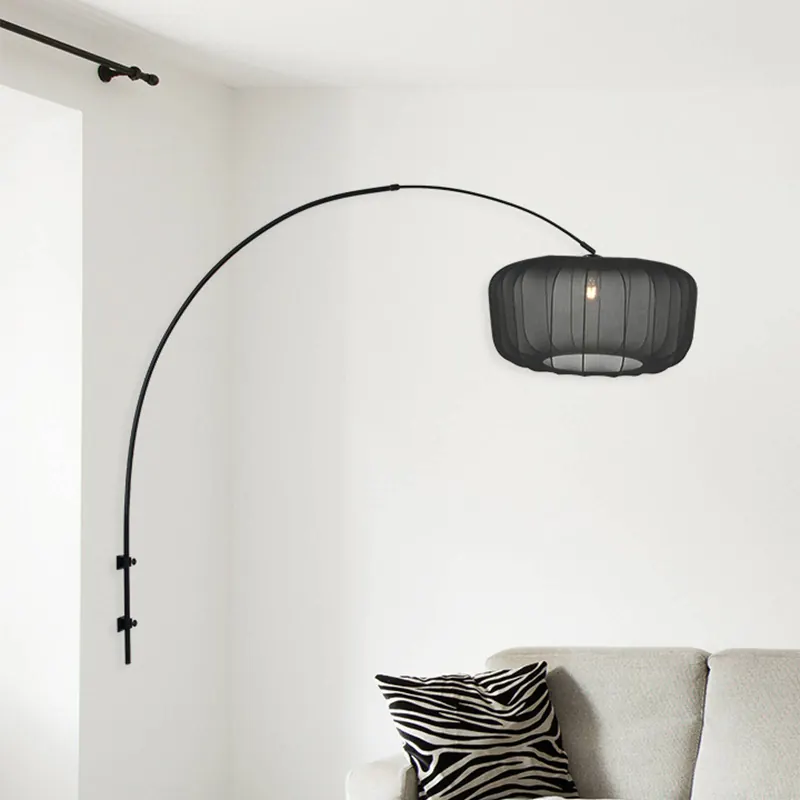 Lampa ścienna Sparkled Light 4410ZW, czarny/czarny nylon, E27