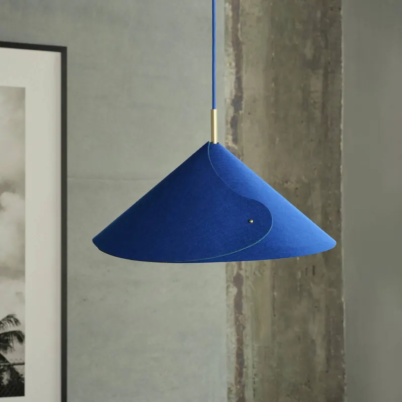 Żyrandol OSRAM Decor Flip, niebieski, filc, E14, regulowany