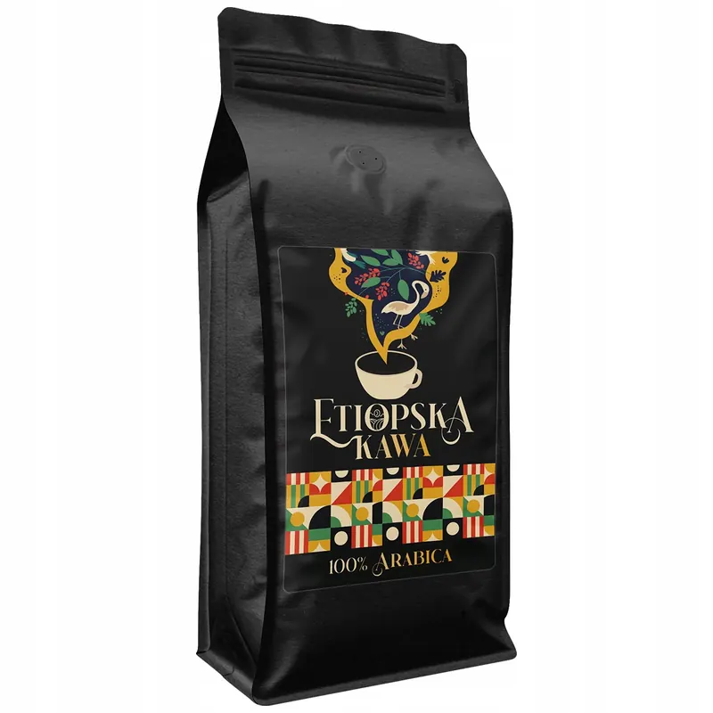 Kawa ziarnista 1kg Etiopia 100% Arabica Świeżo Palona Tommy Cafe
