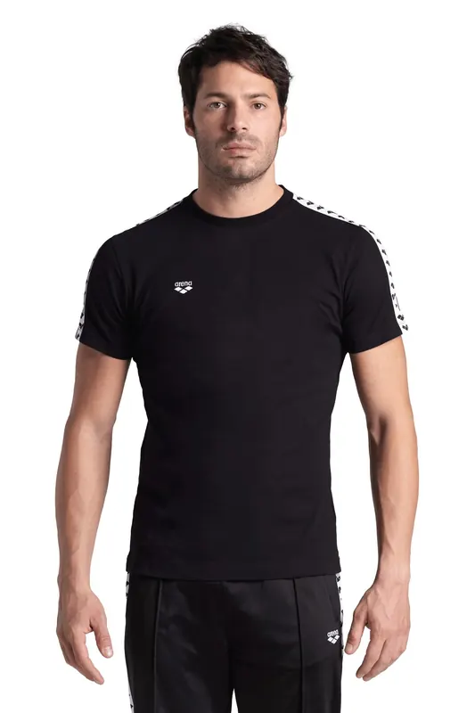 Arena M T-shirt Team Black-white-black Maat: S | Sport Shirts Outlet | Heren | Zwart