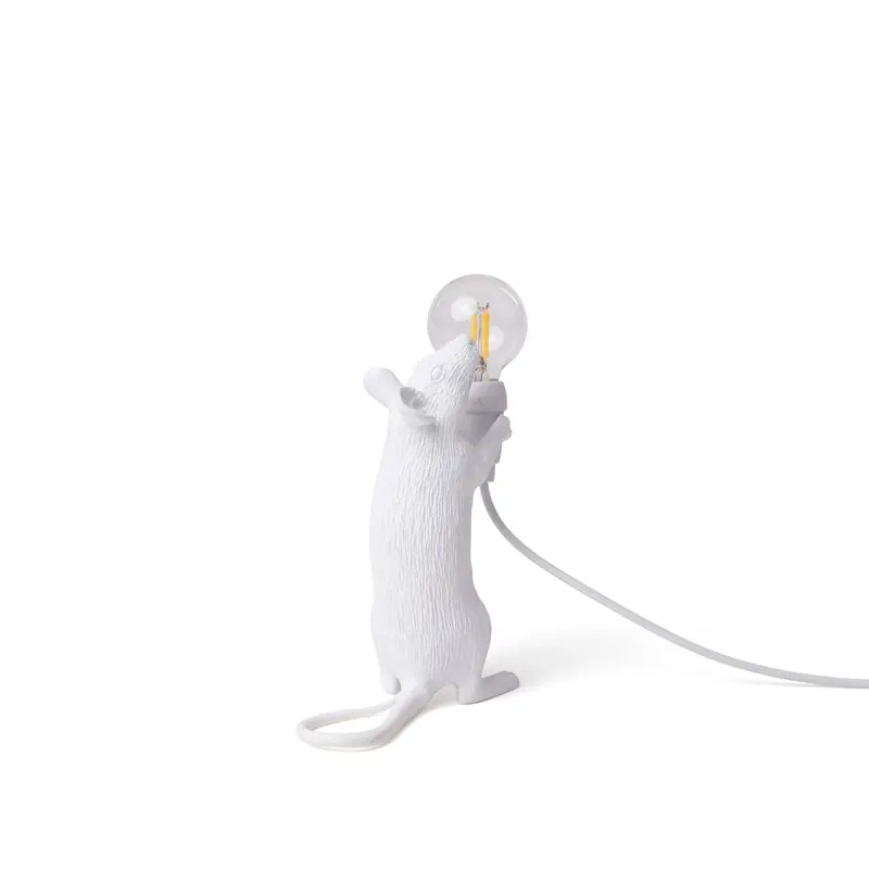 SELETTI Lampa pod mysz Żarówka LED Lampa dekoracyjna USB pionowa biała