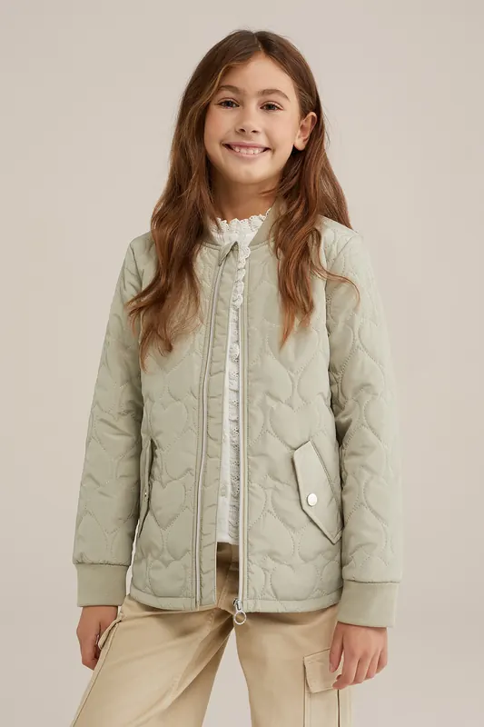 We Fashion Jacket Midlong Olive Green Maat: 170/176 | Jassen Outlet | kids | Beige