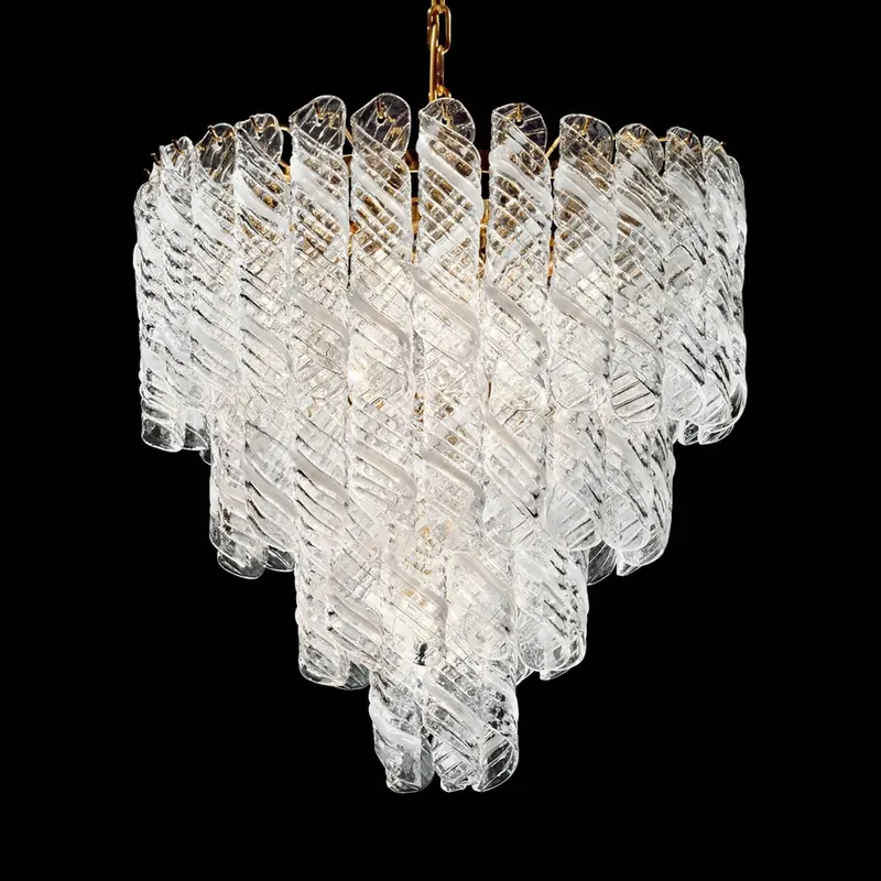 Molle - lampa wisząca ze kręconego szkła