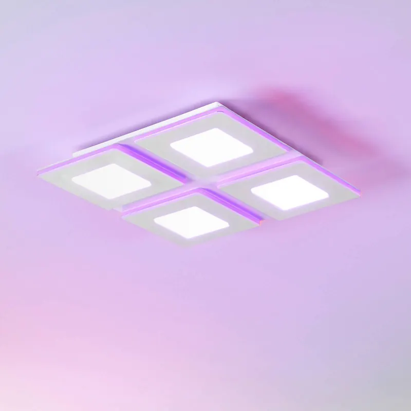 EGLO connect lampa sufitowa LED Padrogiano-Z 4-punktowa, 45 x 45 cm