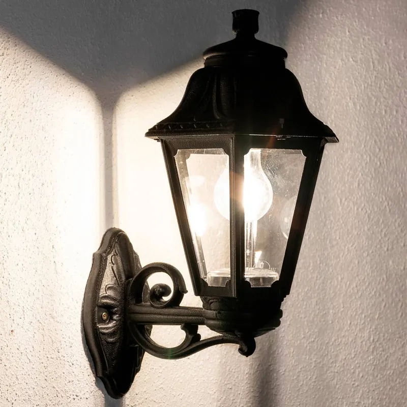 Kinkiet zewnętrzny LED Bisso Anna E27 czarny
