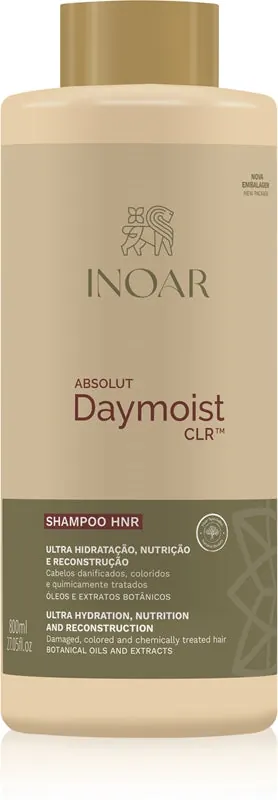 INOAR Absolut Daymoist CLR™ intensywnie nawilżający szampon do suchych i farbowanych włosów 800 ml