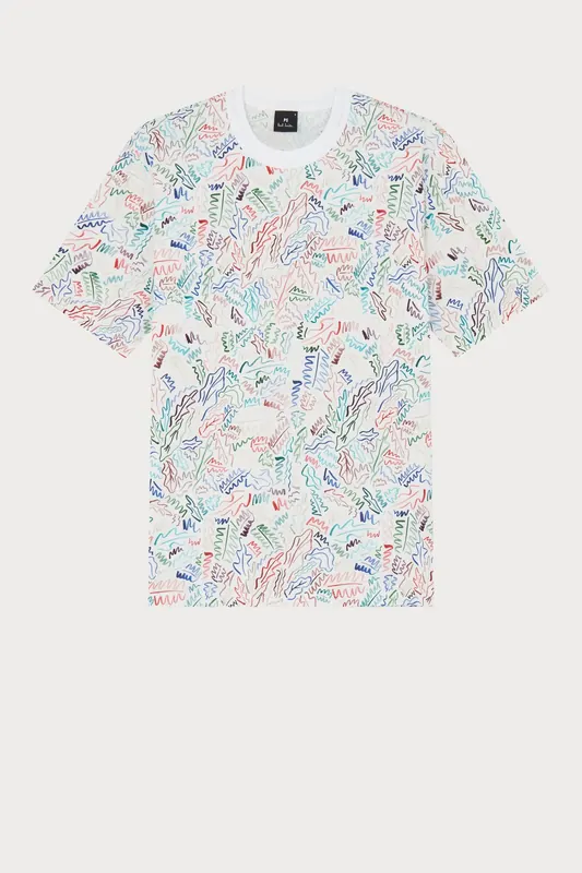 Paul Smith Mens Reg Fit Ss T Shirt White Maat: XL | Basic T-Shirts Outlet | Heren | Wit