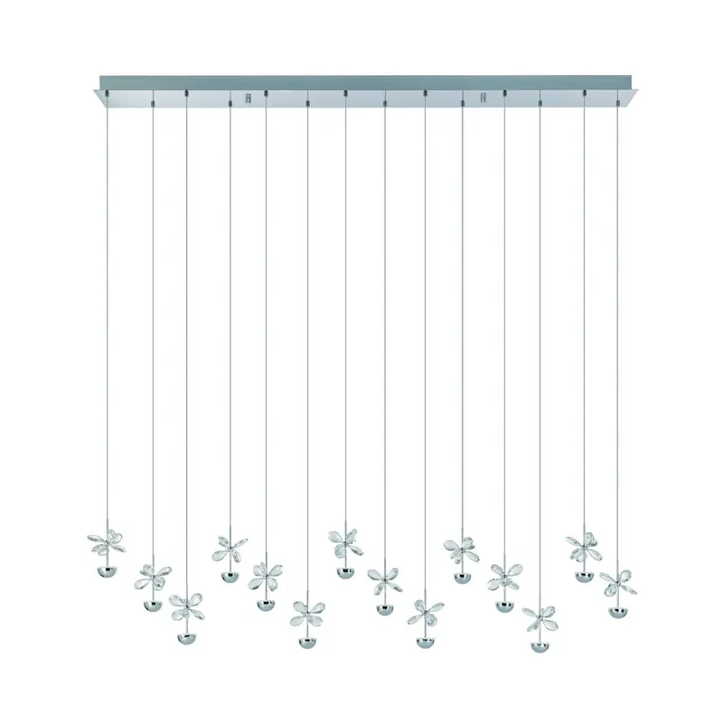 EGLO Stars of Light żyrandol Pianopoli, chrom Długość 140 cm