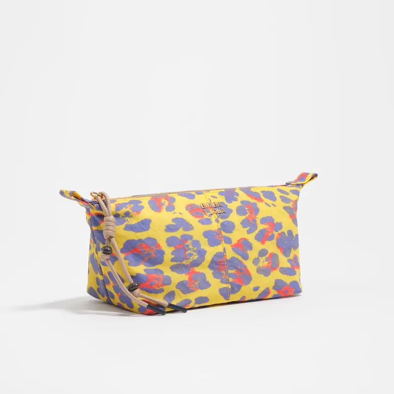 Saszetka trapez nylon Leopard nasycona żółć