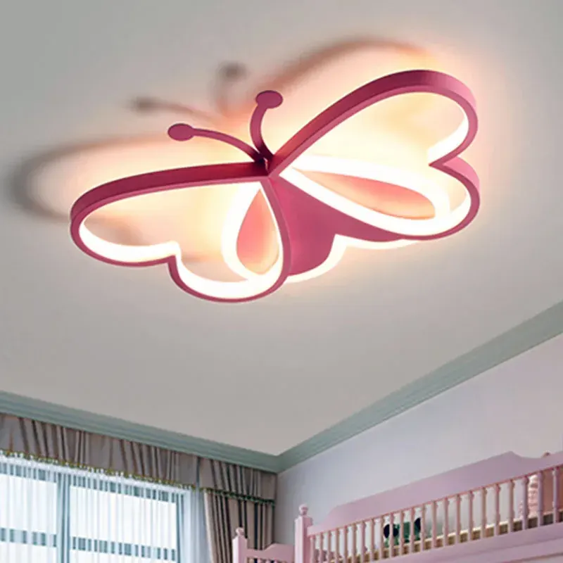 Kreatywne lampy sufitowe w kształcie motyli, nowoczesne oświetlenie do salonu, lampy LED do pokoju dziewczynki, lampy do gabinetu, lampy do pokoju dziecięcego.