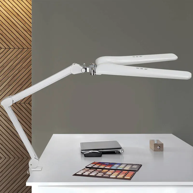 Lampa z klipsem LED MAULcraft duo, biała, 52 cm, 2-punktowa, ściemniana