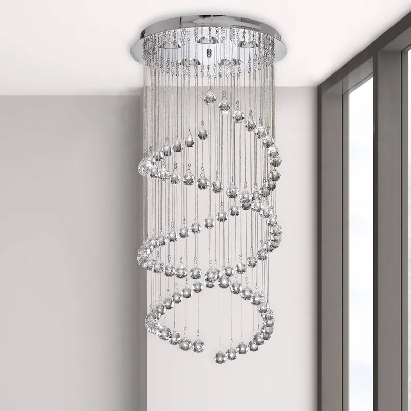 Lampa wisząca Hallway z kryształami, 80 cm