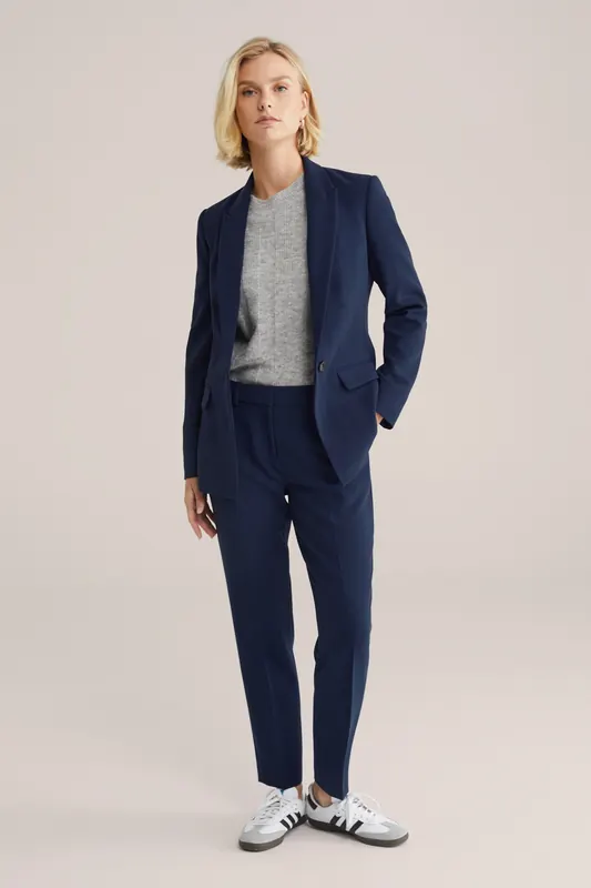 We Fashion Trouser Dark Blue Maat: W40 | Pantalons Outlet | Dames | Blauw