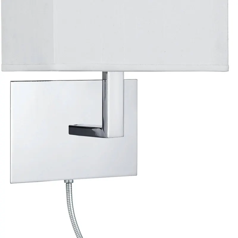 Lampa ścienna 6519 z lampką do czytania LED, chrom